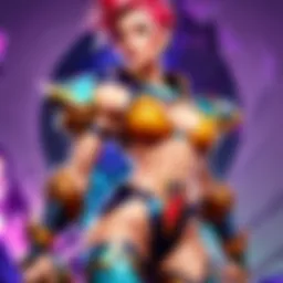 Vibrant League of Legends skin showcasing unique character design