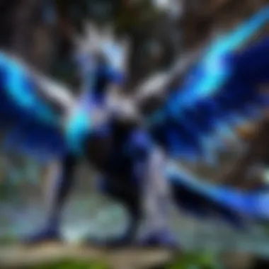 Anivia gracefully soaring through the skies in her Rebirth form