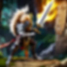 Legendary warrior wielding a mystical blade