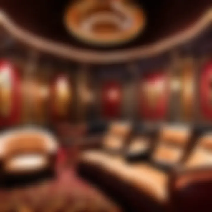 Upscale cinema lounge area